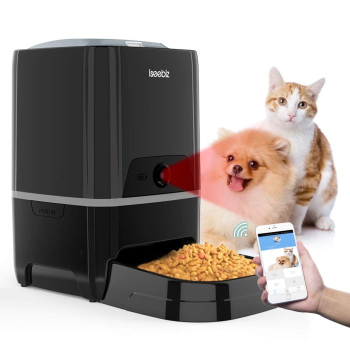 Smart pet feeders with camera monitoring
